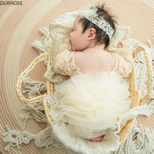 Baby Tutu Dress Newborn Photography Outfit Lace Girl Princess Dress Romper Baby Gifts Photo Shooting Clothing