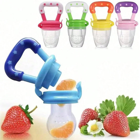 4pcs Baby Feeding Set, Baby Bottle with Suction Base Rice Cereal Bottle, Vegetable & Fruit Feeder, Two Mesh Bags (S L)