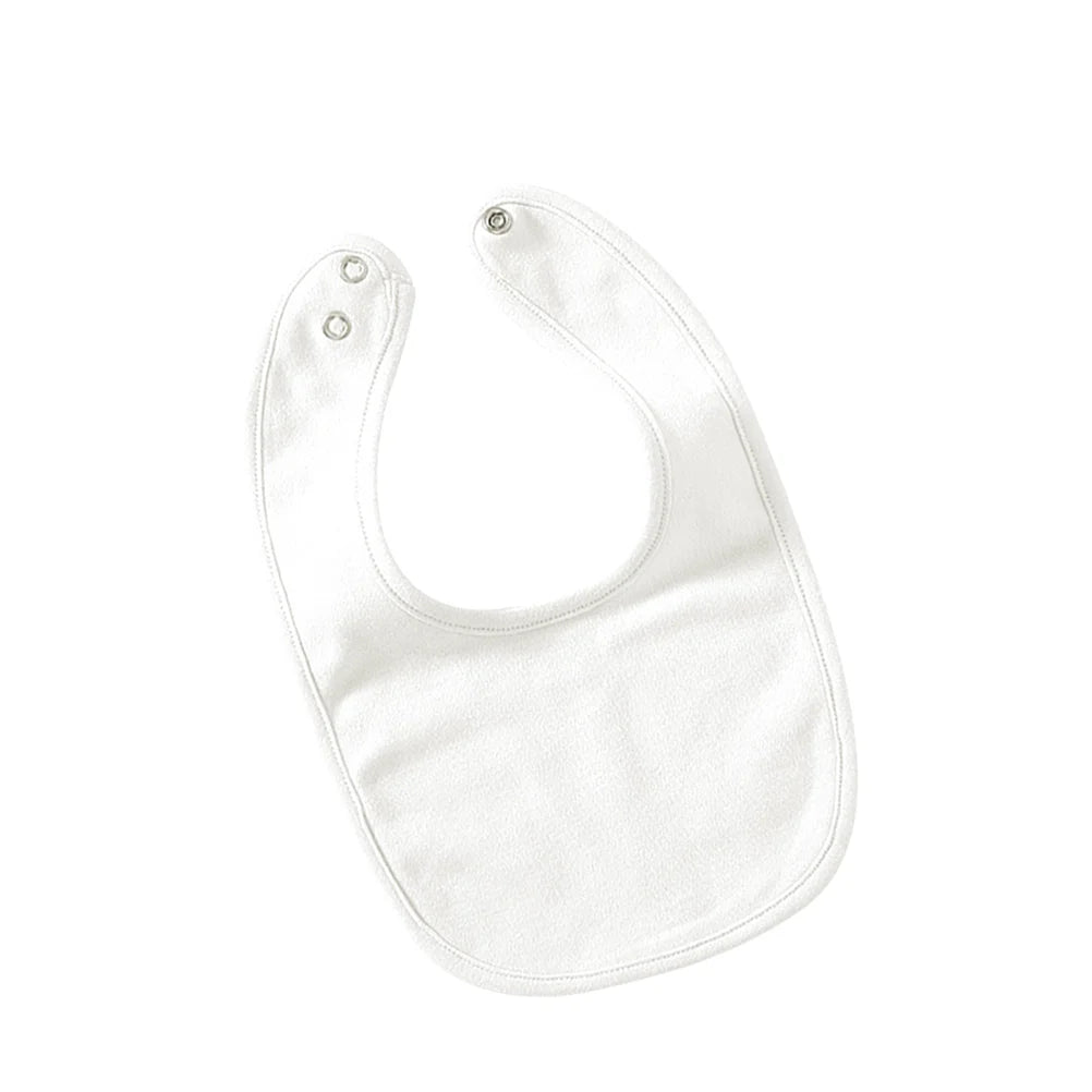 5Pcs Pure Cotton Double Layer Newborn Drool Bibs Adjustable Snap Baby Bandana Saliva Towel For White Feeding Teething Bib Set