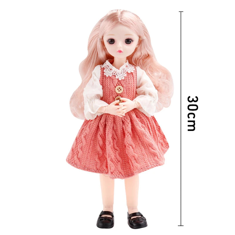 30CM Doll Clothes Girl DIY Dress Up Makeup Toys Cute Baby Babies Toddler Princess Toys Beautiful Children Girls Birthday Gifts