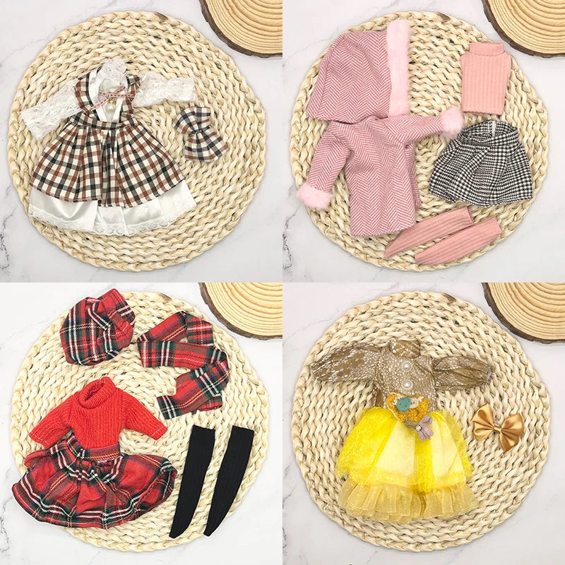 30CM Doll Clothes Girl DIY Dress Up Makeup Toys Cute Baby Babies Toddler Princess Toys Beautiful Children Girls Birthday Gifts