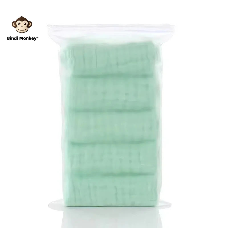 5pcs/lot Muslin 6 layers Cotton Soft Baby Towels Baby Face Towel Handkerchief Bathing Feeding Face Washcloth Wipe Burp Cloth 5pc