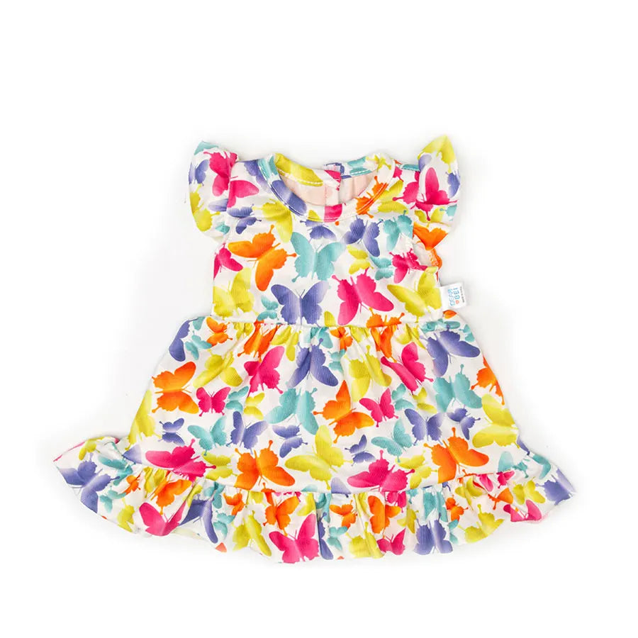 16-18Inch/40-45cm Doll Dress Born Baby Clothes Cute Butterfly Print Babydoll Clothing Kids Birthday Gifts ﻿