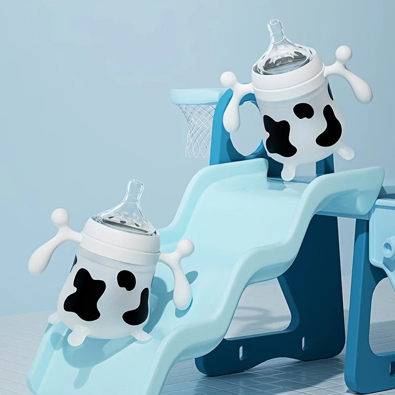 2pcs/1pc 150mL/240mL Silicone Soft Feeding Bottle with Handle, Water/Formula Nursing Bottle for Baby/Infants/Toddlers