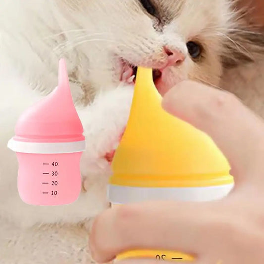 40ml Pet Milk Bottle Bite Resistance Precise Feeding Pet Nurser Bottle Silicone Nipple Reusable Baby Animals Feeder Travel