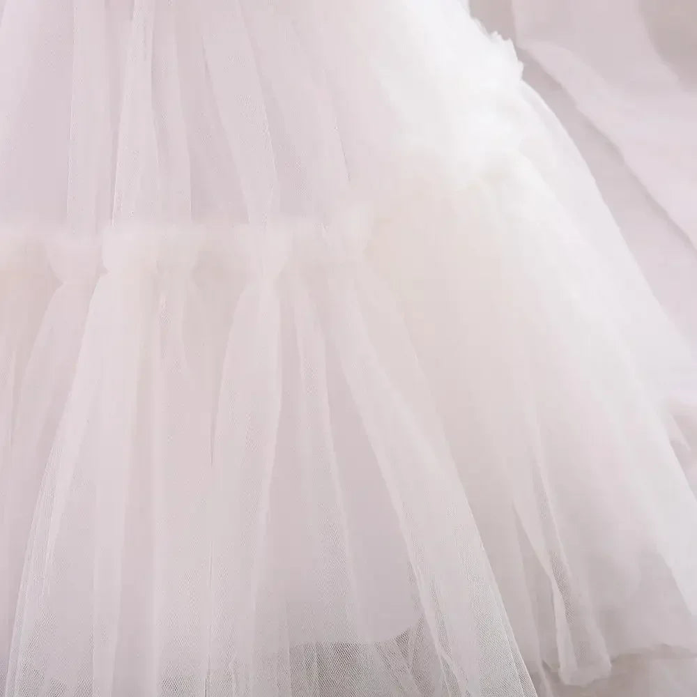 Baby Yellow Dress For Girls Kids Wedding Bridesmaid Dresses Toddler Tulle Birthday Princess Party Dress Infant Outfits Vestidos