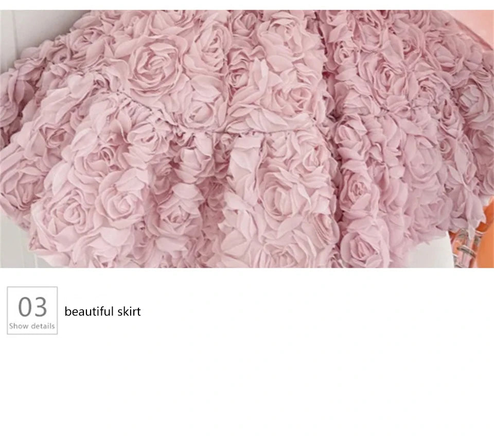 Baby Dress 2023 New Summer Girls' Dress for Children' Floral Baby Princess Tutu Dress Birthday Party Children's Wear Girls Dress