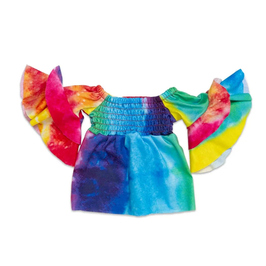 16-18Inch/40-45cm Doll Dress Born Baby Clothes Cute Butterfly Print Babydoll Clothing Kids Birthday Gifts ﻿