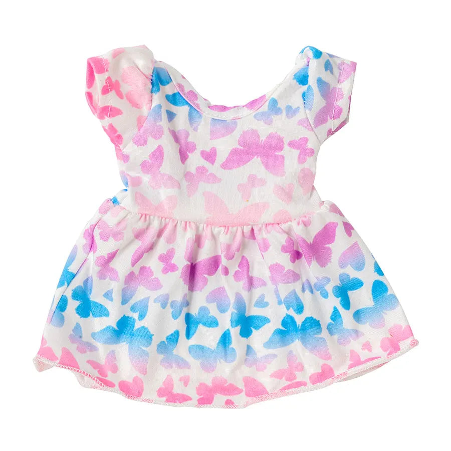 16-18Inch/40-45cm Doll Dress Born Baby Clothes Cute Butterfly Print Babydoll Clothing Kids Birthday Gifts ﻿