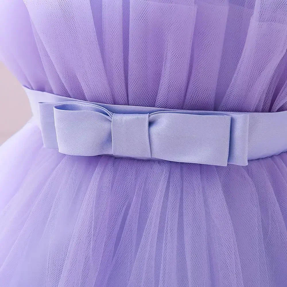 Baby Yellow Dress For Girls Kids Wedding Bridesmaid Dresses Toddler Tulle Birthday Princess Party Dress Infant Outfits Vestidos