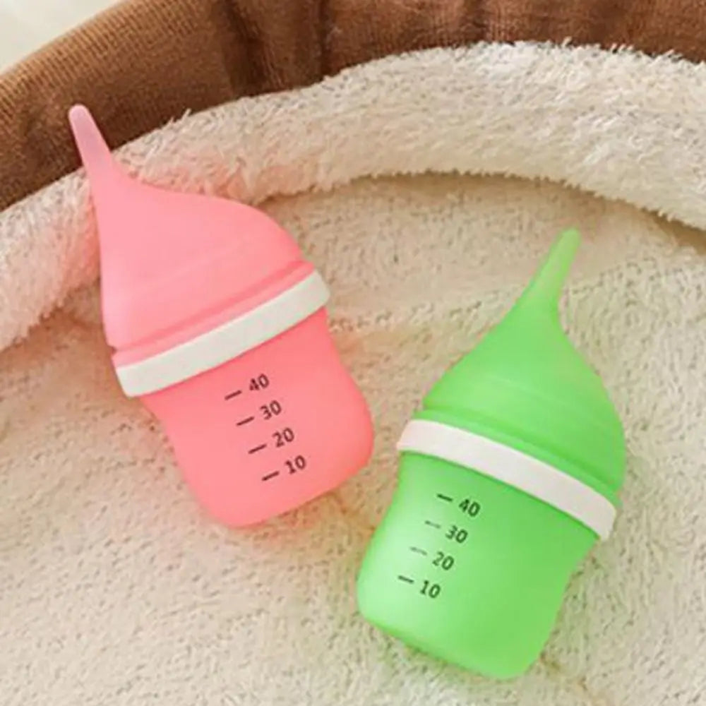 40ml Pet Milk Bottle Bite Resistance Precise Feeding Pet Nurser Bottle Silicone Nipple Reusable Baby Animals Feeder Travel