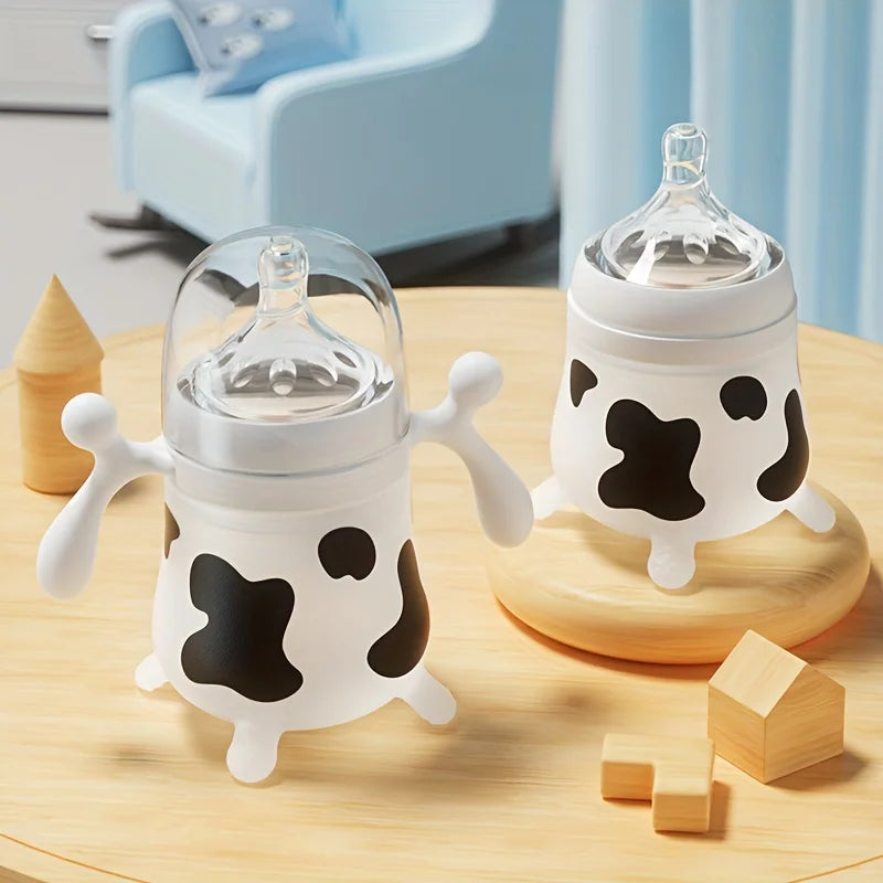 2pcs/1pc 150mL/240mL Silicone Soft Feeding Bottle with Handle, Water/Formula Nursing Bottle for Baby/Infants/Toddlers