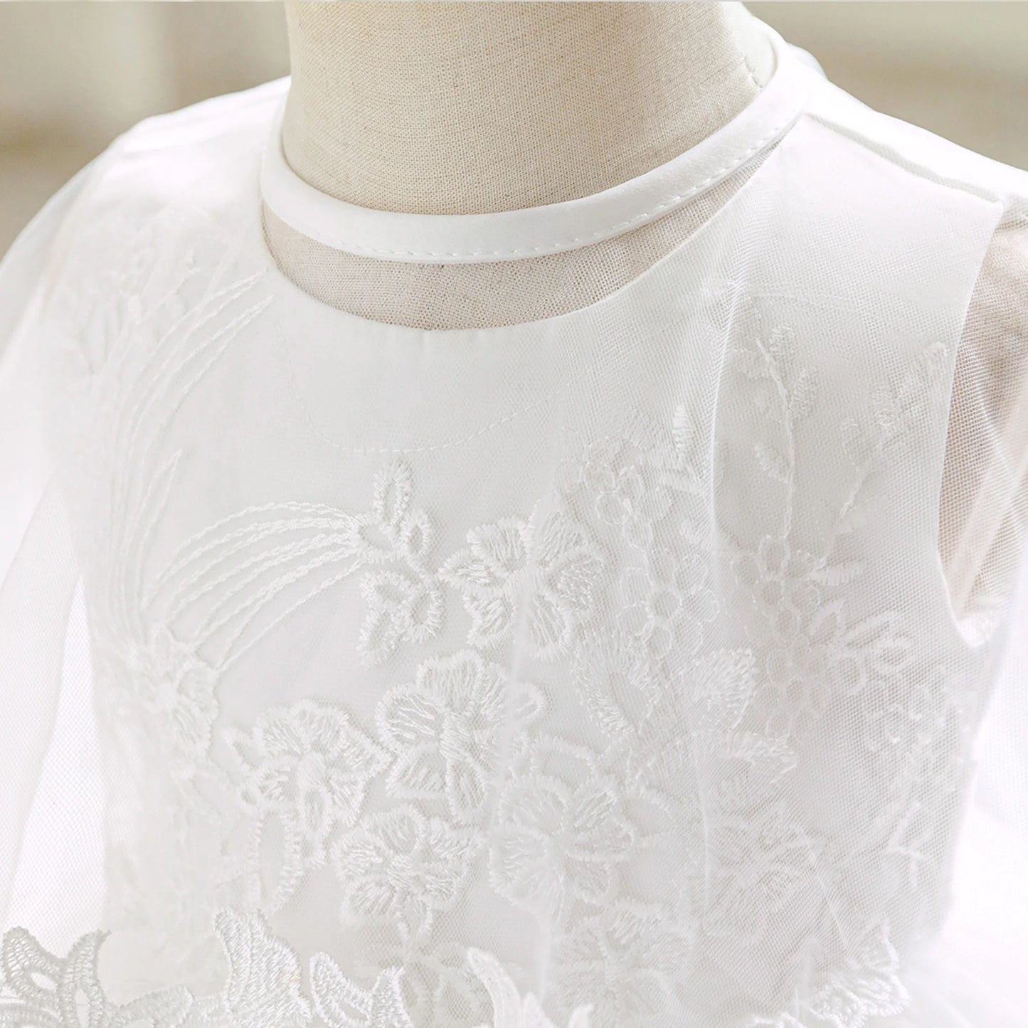 Baby Girl Formal Dress Dress Set (Skirt + Shawl) Elegant White Dress for Baby Girl Baptism Birthday Party