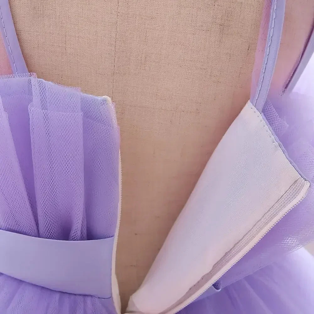 Baby Yellow Dress For Girls Kids Wedding Bridesmaid Dresses Toddler Tulle Birthday Princess Party Dress Infant Outfits Vestidos