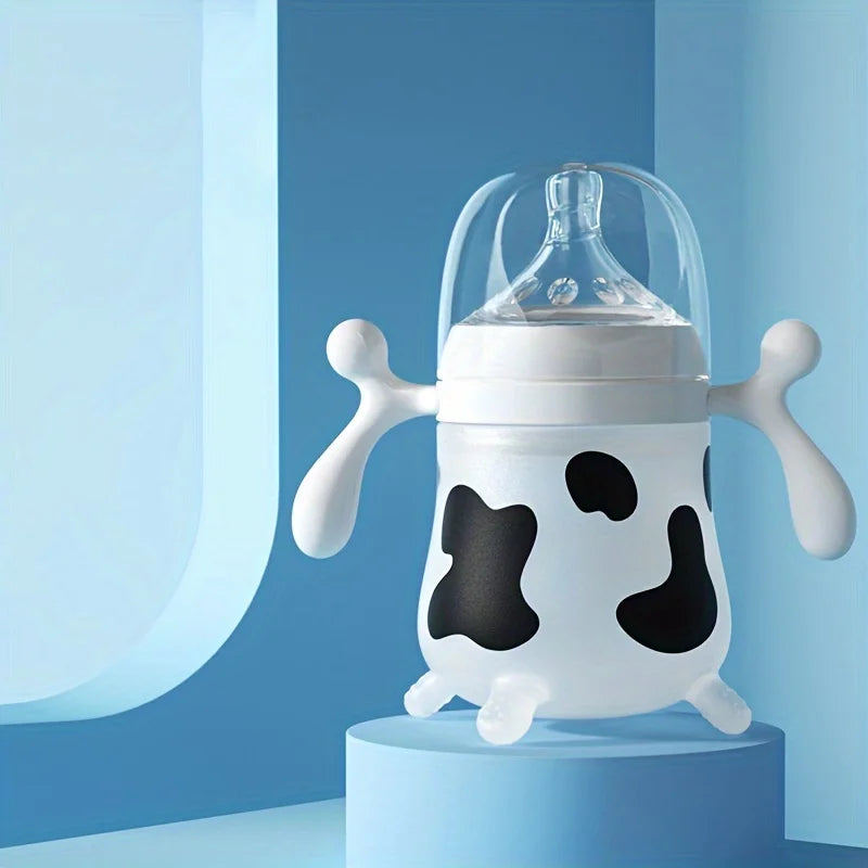 2pcs/1pc 150mL/240mL Silicone Soft Feeding Bottle with Handle, Water/Formula Nursing Bottle for Baby/Infants/Toddlers