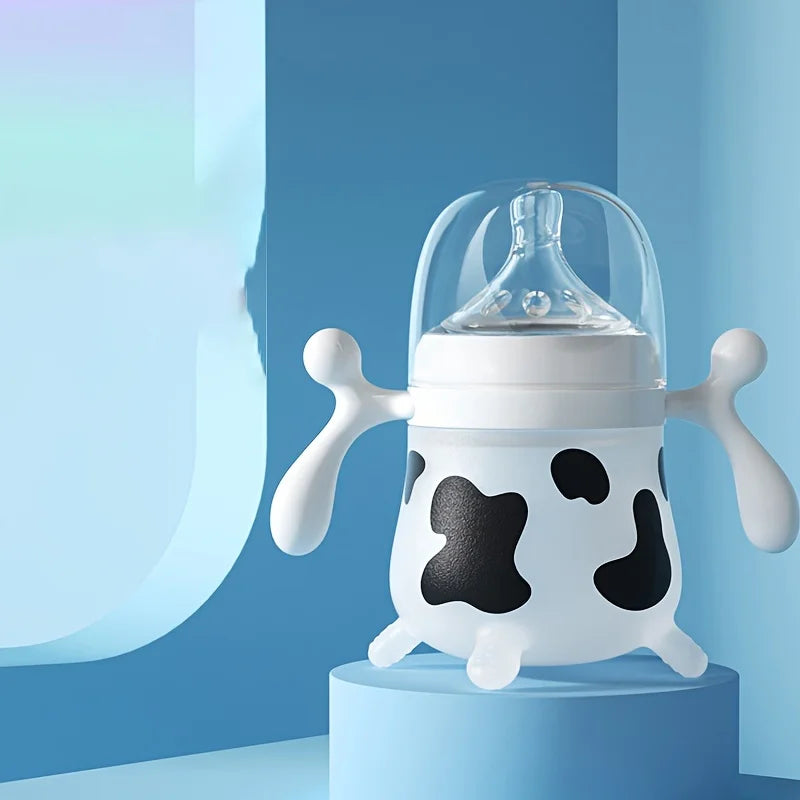 2pcs/1pc 150mL/240mL Silicone Soft Feeding Bottle with Handle, Water/Formula Nursing Bottle for Baby/Infants/Toddlers