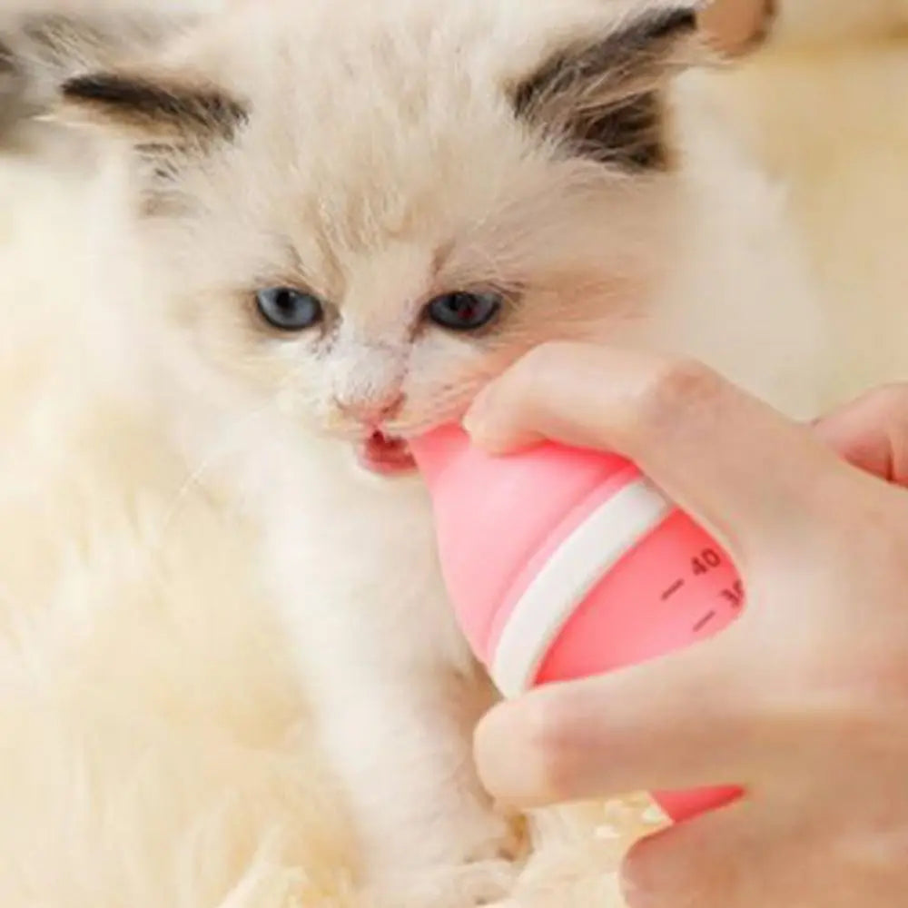 40ml Pet Milk Bottle Bite Resistance Precise Feeding Pet Nurser Bottle Silicone Nipple Reusable Baby Animals Feeder Travel