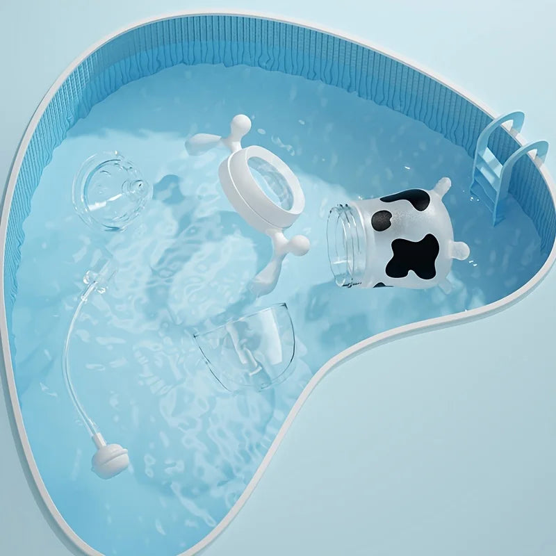 2pcs/1pc 150mL/240mL Silicone Soft Feeding Bottle with Handle, Water/Formula Nursing Bottle for Baby/Infants/Toddlers