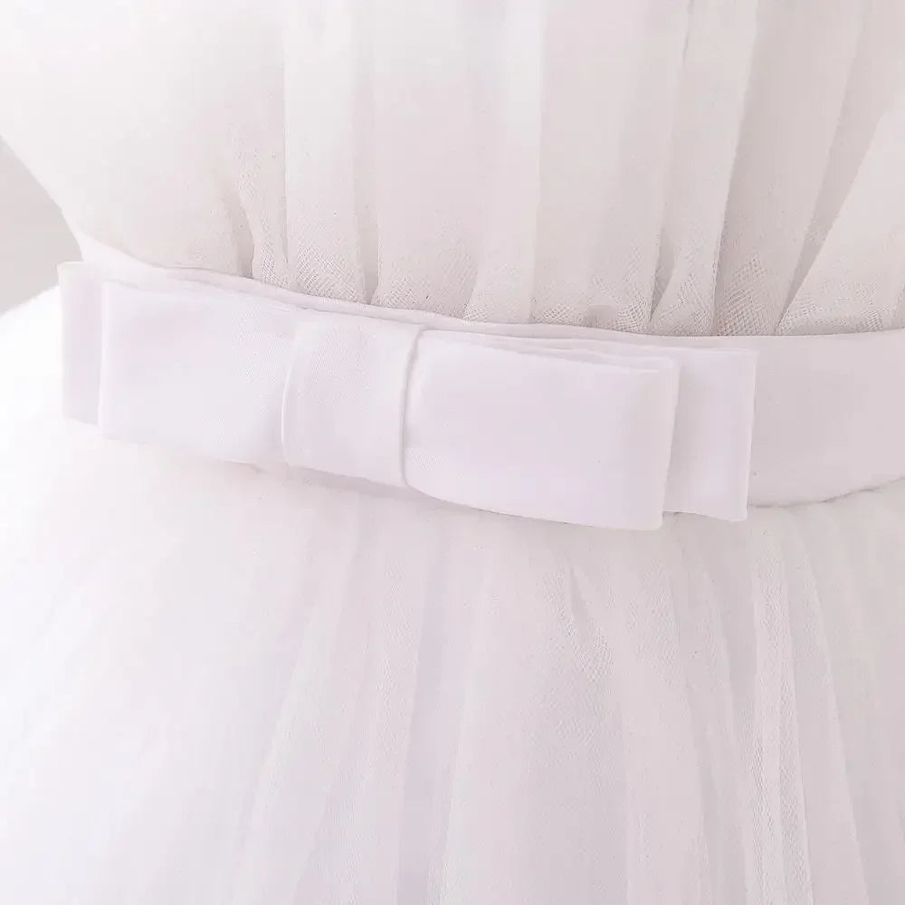 Baby Yellow Dress For Girls Kids Wedding Bridesmaid Dresses Toddler Tulle Birthday Princess Party Dress Infant Outfits Vestidos